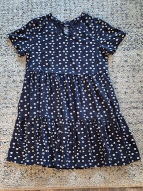 George Navy Floral Tiered Midi Dress